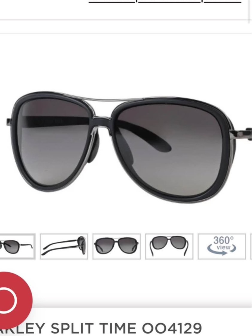 Oakley Women's Sunglasses in Black with Gray Gradient Lenses